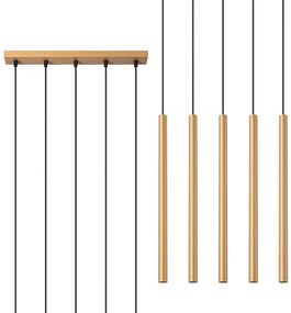 Sollux SL.1173 - Luster na lanku PASTELO 5xG9/8W/230V zlatá
