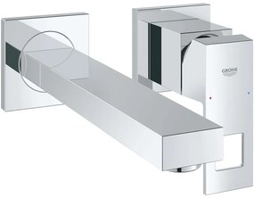 GROHE Eurocube 2-otvorová páková umývadlová batéria pod omietku, pre nástennú montáž, s rozetami, výtok 231 mm, chróm, 23447000