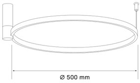 LED Stropné svietidlo NOEMI LED/20W/230V 4000K pr. 50 cm matný chróm