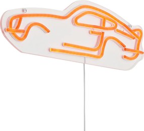 Neónové nástenné svietidlo oranžové vrátane LED - Auto