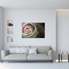 Obraz - Abstraktné ruže svetlo ružová (90x60 cm)