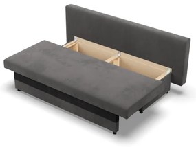 Pohovka NOLA rozkladacia, čierna / sivá