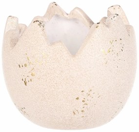 Keramický obal na kvety Škrupina na stojato, 13 x 13 x 11 cm