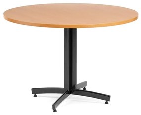 Okrúhly stôl SANNA, Ø1100x720 mm, čierna/buk