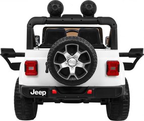 Ramiz Jeep Wrangler Rubicon na batérie pre deti biely + diaľkové ovládanie
