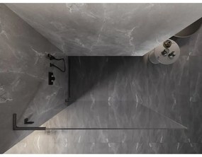 Mexen Lunar L sprchová stena ľavá 100 x 200 cm, 8mm číre sklo, brúsený grafit, 830L-100-000-66-00-L