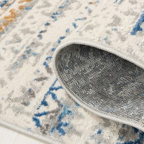 TA Koberec G494B WHITE/D_BLUE PORTLAND HIL Biely Obdĺžnikový Rozmer: 80x150 cm