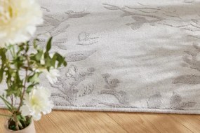 Koberec Agnella Noble Flors svetlosivý