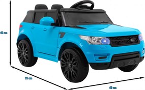 Ramiz Autíčko s batériovým štartom, modré SUV + diaľkové ovládanie + bezpečnostné funkcie
