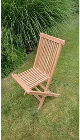 Sada skladacích záhradných stoličiek Clasic teak, 2 ks