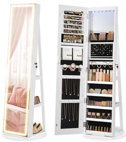 Šperkovnica so zrkadlom a LED osvetlením JJC008W03