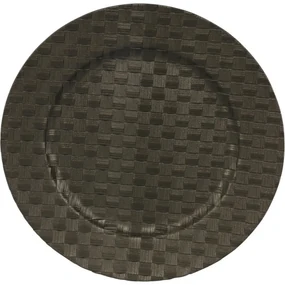 Podložka pod tanier Black Weaving, 33 cm