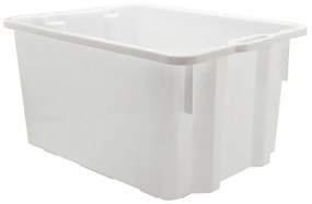 Zasúvacia a stohovacia prepravka biela, 550 x 430 x 310 mm