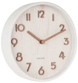 Karlsson 5808WH Dizajnové nástenné hodiny pr. 22 cm