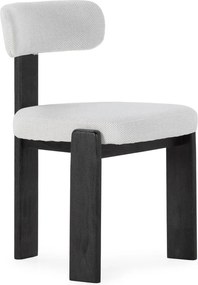 Čierne/svetlosivé čalúnené jedálenské stoličky v súprave 2 ks Nadia – MOME