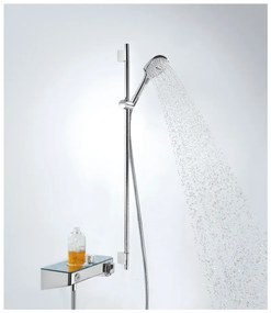 Hansgrohe Raindance Select E, sprchová súprava 120 3jet EcoSmart 9 l/min so sprchovou tyčou 90 cm, biela/chrómová, HAN-26623400