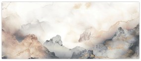 Obraz - Abstrakcia hôr s textúrou mramoru (120x50 cm)