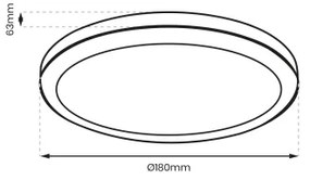 Brilagi - LED Kúpeľňové stropné svietidlo PERA LED/12W/230V pr. 18 cm IP65 čierna