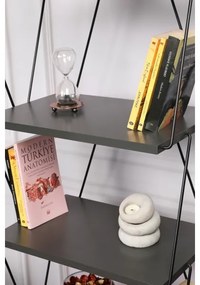 Knižnica BALABAN 165x48 cm antracit/čierna