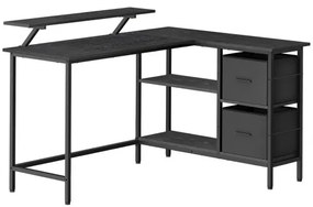Rohový kancelársky stôl s dvoma boxami LWD098B56