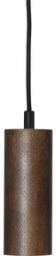 Tmavohnedé závesné svietidlo Tub – Star Trading