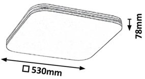 Rabalux 3409 - LED stropné svietidlo OSCAR LED/36W/230V štvorcové