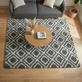 Protišmykový koberec DECOR čierny / biely