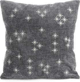 VIANOČNÁ DEKORAČNÁ OBLIEČKA NA VANKÚŠ SHINE 45X45 CM GRAFITOVÁ
