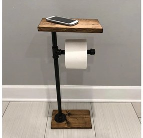Asir Držiak toaletného papiera s policou BORU 65x30 cm smrek AS1086