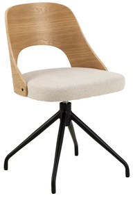 Otočná jídelní židle Lucy dub přírodní/béžová