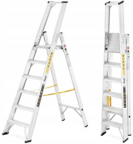 ALVE Schodíky jednostranné hliníkové 9306 PROFI PLUS FORTE