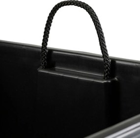 PLASTOVÝ KVETINÁČ PORTO RIFLO 75X39,5X39,5 CM ČIERNA