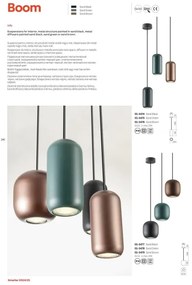 Redo 01-3482 - Luster na lanku BOOM 6xGU10/10W/230V pr. 48 cm čierna/zelená/hnedá