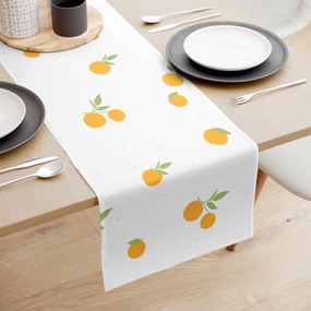Goldea behúň na stôl 100% bavlnené plátno - pomaranče 20x120 cm