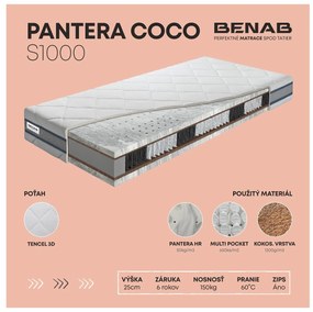 Taštičkový matrac Benab Afrodita Coco S1000 200x160 cm (T4/T5). Vlastná spoľahlivá doprava až k Vám domov. 763497