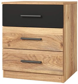Nočný Stolík 3s Beta 22 Dub Mauvella/Čierna