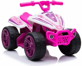 LEAN TOYS Elektrická štvorkolka TR1805 Bielo-ružová