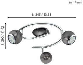 EGLO 31007 - LED Bodové svietidlo BIMEDA 3xGU10/3W LED