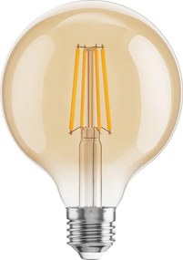Mexen Vintis, LED žiarovka E27, G95, 8W, Teplá - 2200K, 750 lm, jantárová - L157-E27-0822-50