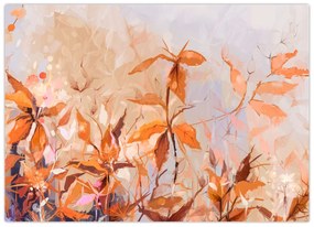 Obraz - Maľované kvety (70x50 cm)