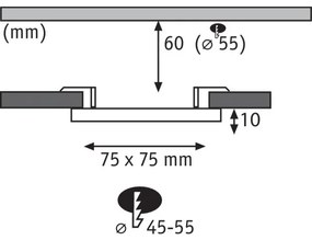 Paulmann 92393 - LED/4,5W IP44 Kúpeľňové podhľadové svietidlo VARIFIT 230V