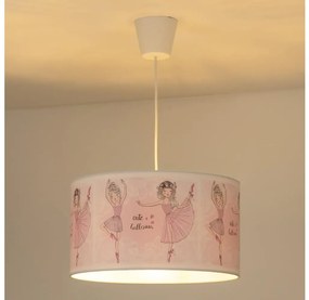 Duolla - Detský luster na lanku PRINT M 1xE27/40W/230V pr. 35 cm baletky 80979