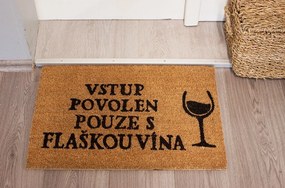 Trade Concept, Rohožka Kokos Flaška vína - na von aj na doma, 40x60, hnedá, chodba / predsieň