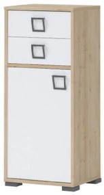 Komoda 1D2S Kiki OR12-BK/KI-15 beech/white