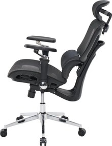 Kancelárska ergonomická stolička PORTE II — sieťovina, čierna