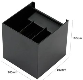 LED Vonkajšie nástenné svietidlo 2xLED/3W/230V IP54 čierna