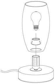 Eglo 97589 - Stolná lampa BATISTA 3 1xE27/40W/230V