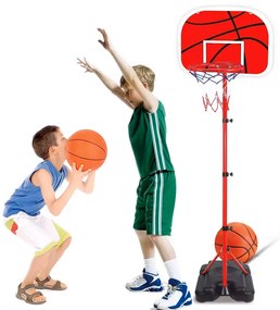 MULTISTORE Detský basketbalový kôš, nastaviteľná výška, pumpa na loptičky