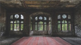 Diamond Carpets India, Ručne viazaný kusový koberec Diamond DC-MCN Silver / m.red, 180x275, červená, chodba / predsieň