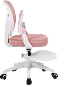 Detská otočná stolička Neoseat JUNI 008 s podnožou — látka, ružová